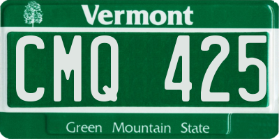 VT license plate CMQ425