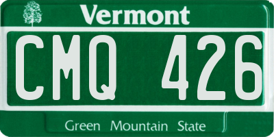 VT license plate CMQ426