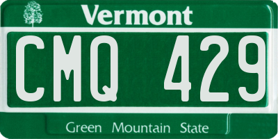 VT license plate CMQ429