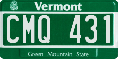 VT license plate CMQ431