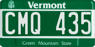 VT license plate CMQ435