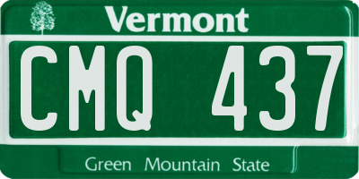 VT license plate CMQ437