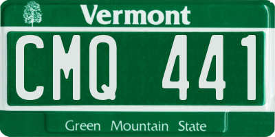 VT license plate CMQ441