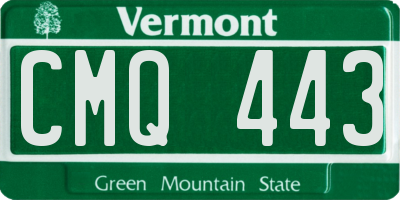 VT license plate CMQ443