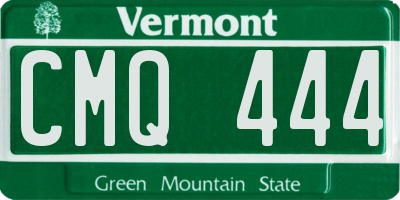 VT license plate CMQ444