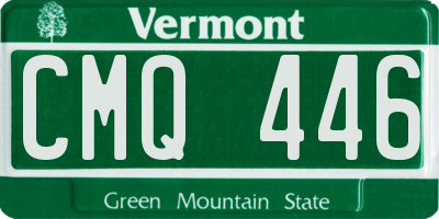 VT license plate CMQ446
