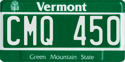 VT license plate CMQ450