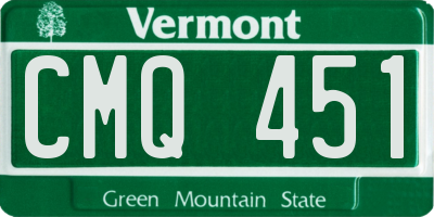 VT license plate CMQ451