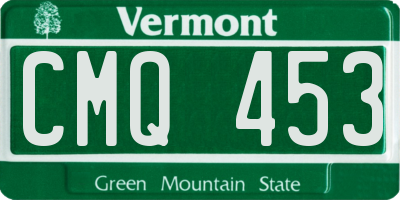 VT license plate CMQ453