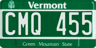 VT license plate CMQ455