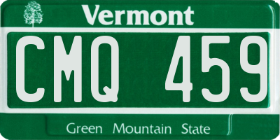 VT license plate CMQ459