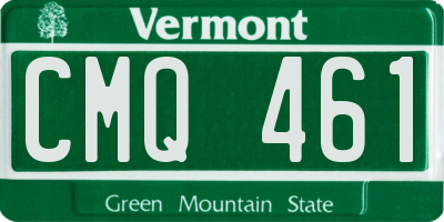 VT license plate CMQ461