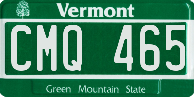 VT license plate CMQ465