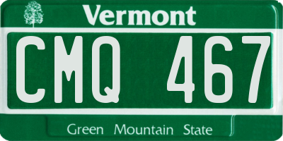 VT license plate CMQ467
