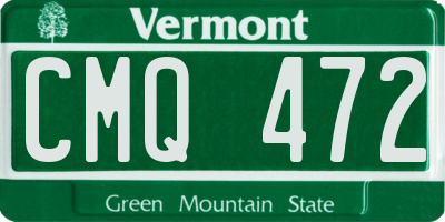 VT license plate CMQ472