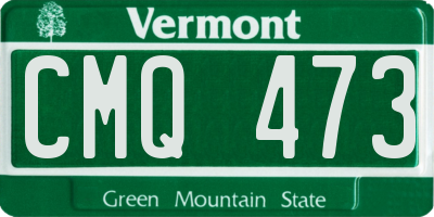 VT license plate CMQ473