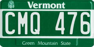 VT license plate CMQ476