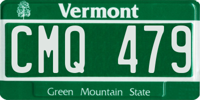 VT license plate CMQ479