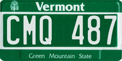 VT license plate CMQ487