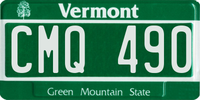 VT license plate CMQ490