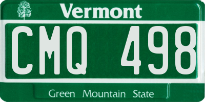 VT license plate CMQ498