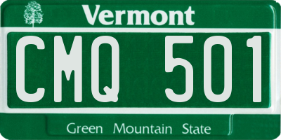 VT license plate CMQ501