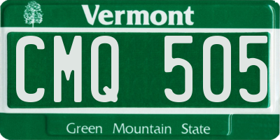 VT license plate CMQ505