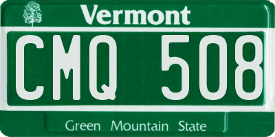 VT license plate CMQ508