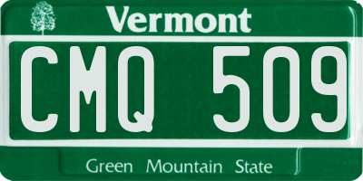 VT license plate CMQ509
