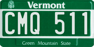 VT license plate CMQ511