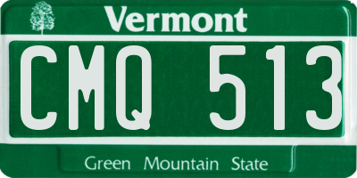 VT license plate CMQ513