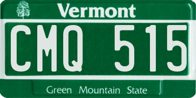 VT license plate CMQ515