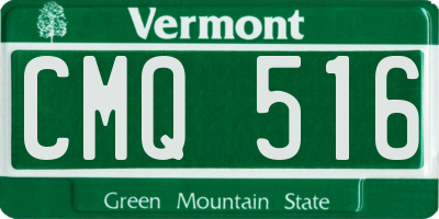 VT license plate CMQ516