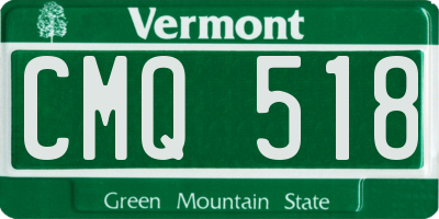 VT license plate CMQ518