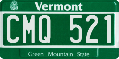 VT license plate CMQ521