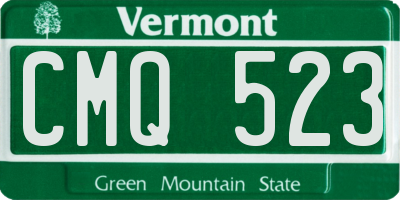VT license plate CMQ523