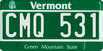 VT license plate CMQ531