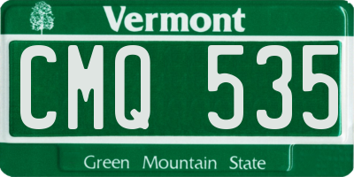 VT license plate CMQ535