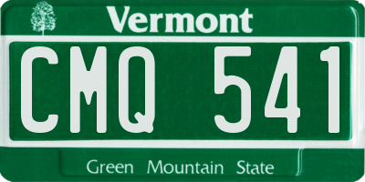 VT license plate CMQ541