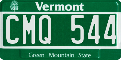 VT license plate CMQ544