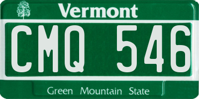 VT license plate CMQ546