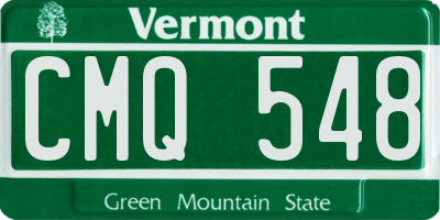 VT license plate CMQ548