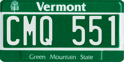 VT license plate CMQ551
