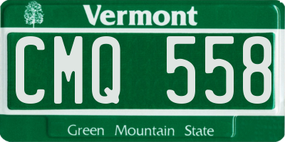 VT license plate CMQ558