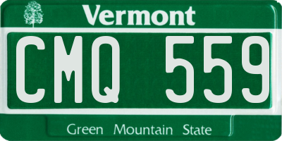 VT license plate CMQ559