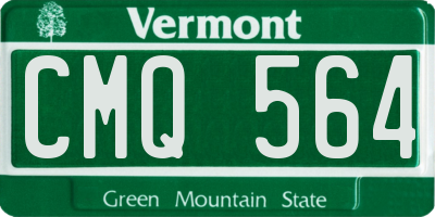 VT license plate CMQ564