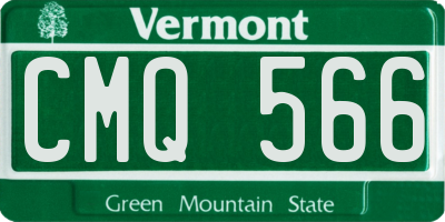 VT license plate CMQ566