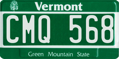 VT license plate CMQ568