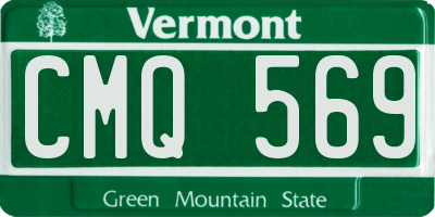 VT license plate CMQ569