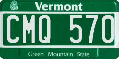 VT license plate CMQ570